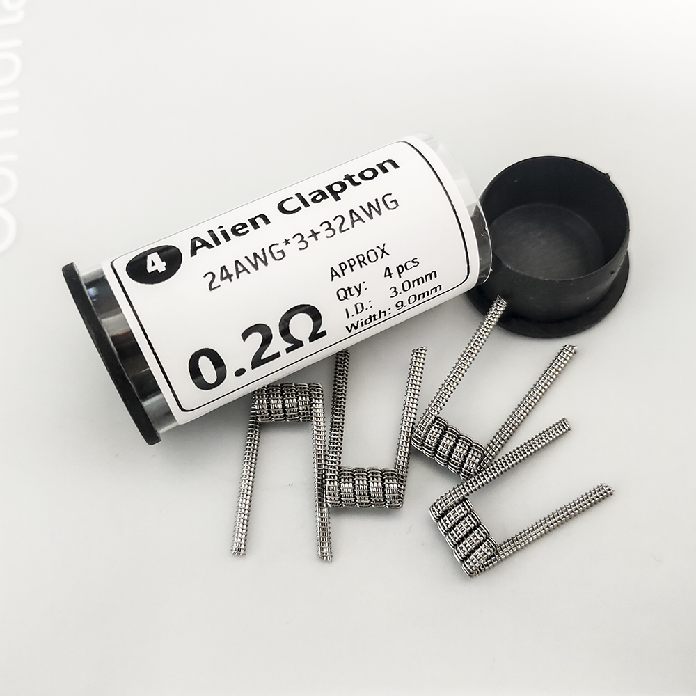 Coil Building Kit - 4本入りプレメイド抵抗線 A1 26x3+32AWG/0.3ohm 24x3+32AWG/0.2ohm ジャガーノート 0.2ohm