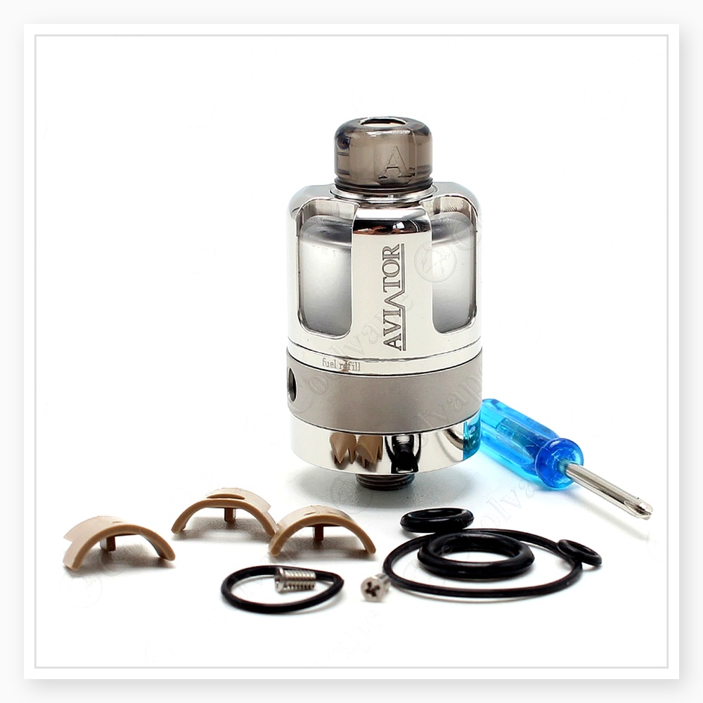 Vaping Air - アビエイタースタイル RTA ベイプアトマイザー - 3.5ml リビルド可能なタンク、316SS