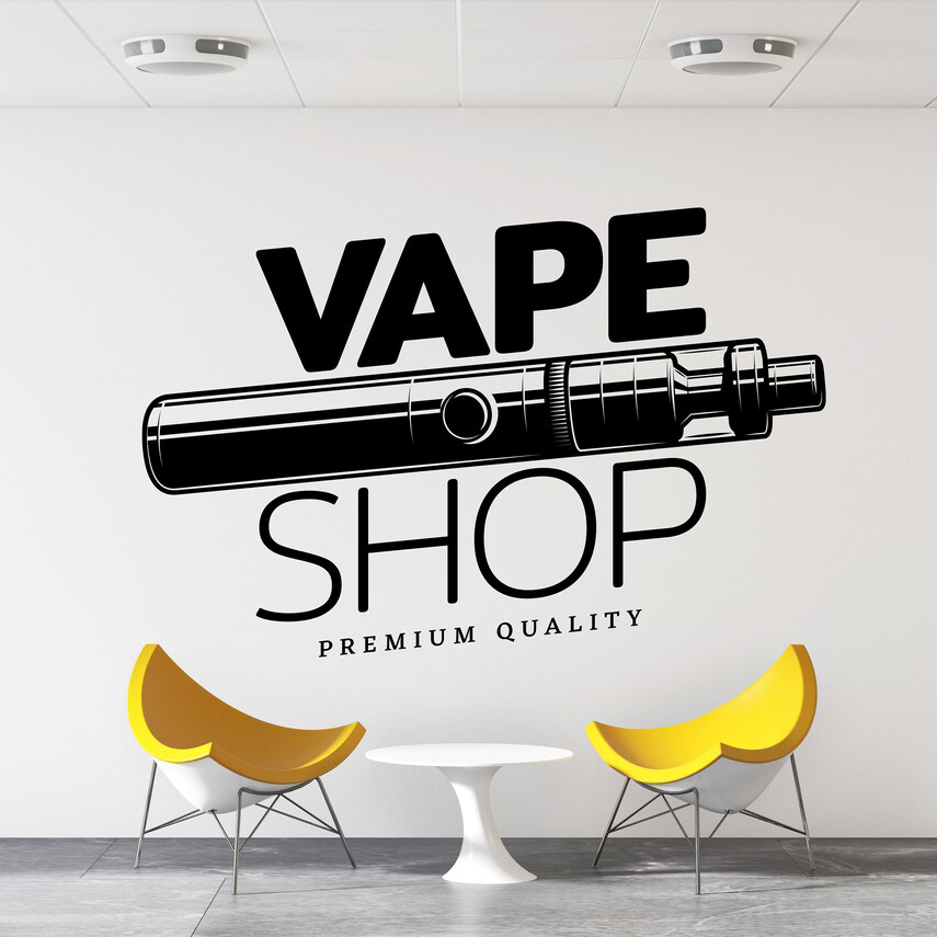 Vaping Store - ビニールベプショップウォールステッカー,窓ステッカー,蒸気の装飾,ストアの装飾,a663