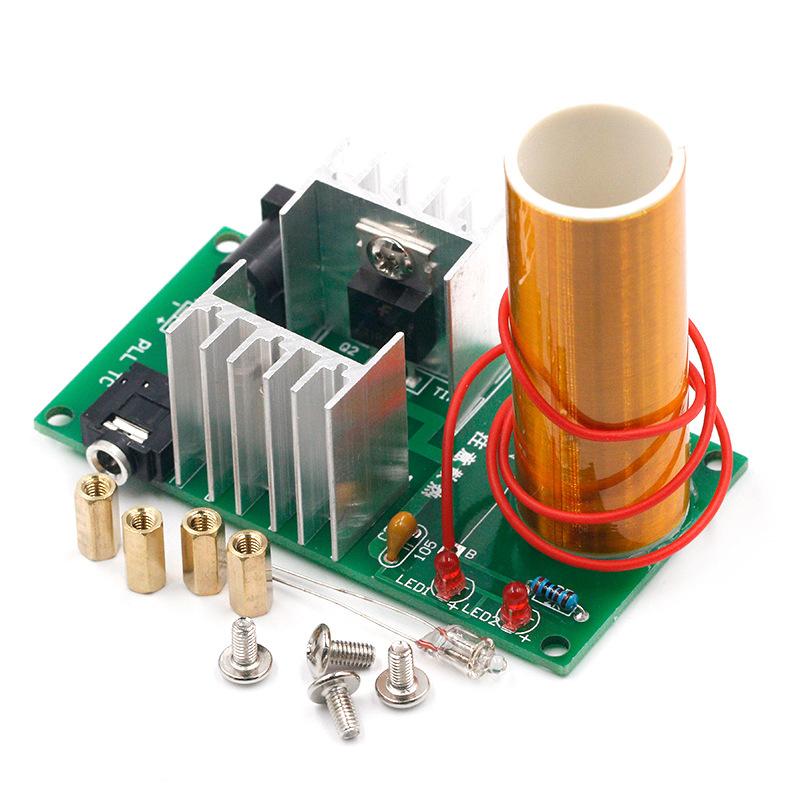 Coil Building Kit - ミニテスラコイルDIY電子キットDC 15-24V 15Wテスラ音楽コイルプラズマスピーカー楽しいキットアークプラズマ魔法科学玩具