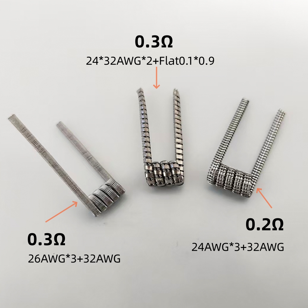 4本入りプレメイド抵抗線 A1 26x3+32AWG/0.3 - Coil Building Kit のレビューと価格