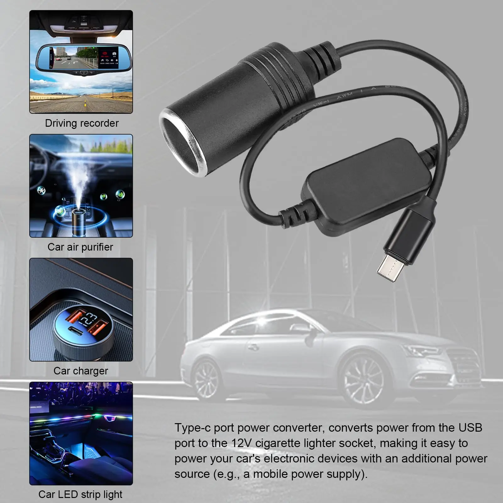 5V から 12V シガーライターソケットタイプ C USB - Vape Accessory のレビューと価格