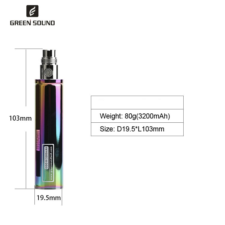 GS Ego 3 III 3200mAh バッテリー ベイプ - Vaping Area のレビューと価格