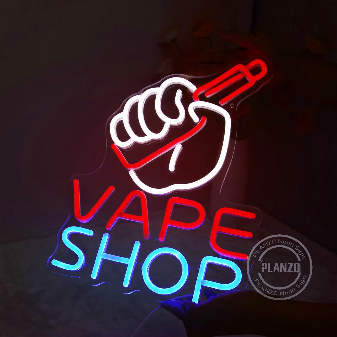 LED付き電子タバコのネオンサイン,タバコ,ビジネスストア, - Vaping Store のレビューと価格