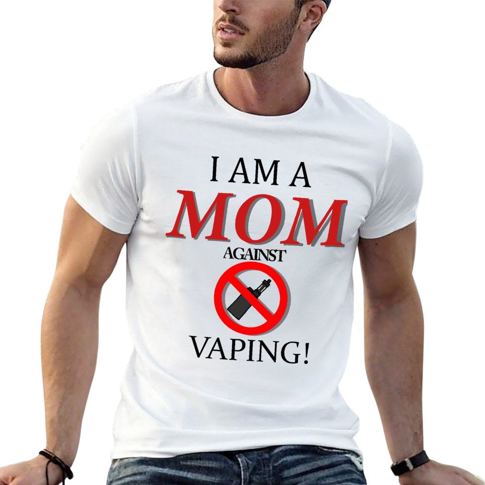 私は電子タバコ反対のママです！ Tシャツ クイックドライ ラ - Quick Vape のレビューと価格