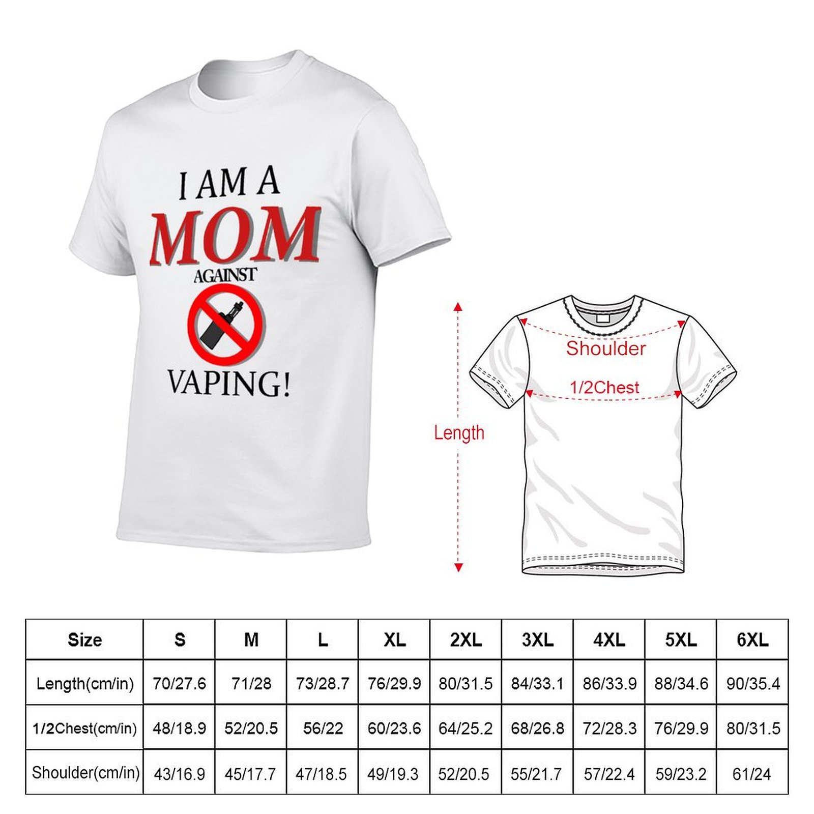 私は電子タバコ反対のママです！ Tシャツ クイックドライ ラ - Quick Vape のレビューと価格