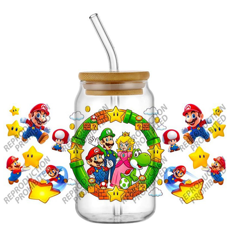 人気ゲーム漫画キャラクターパターンUV DTF転写ステッカー - Rdta Tank Glass のレビューと価格