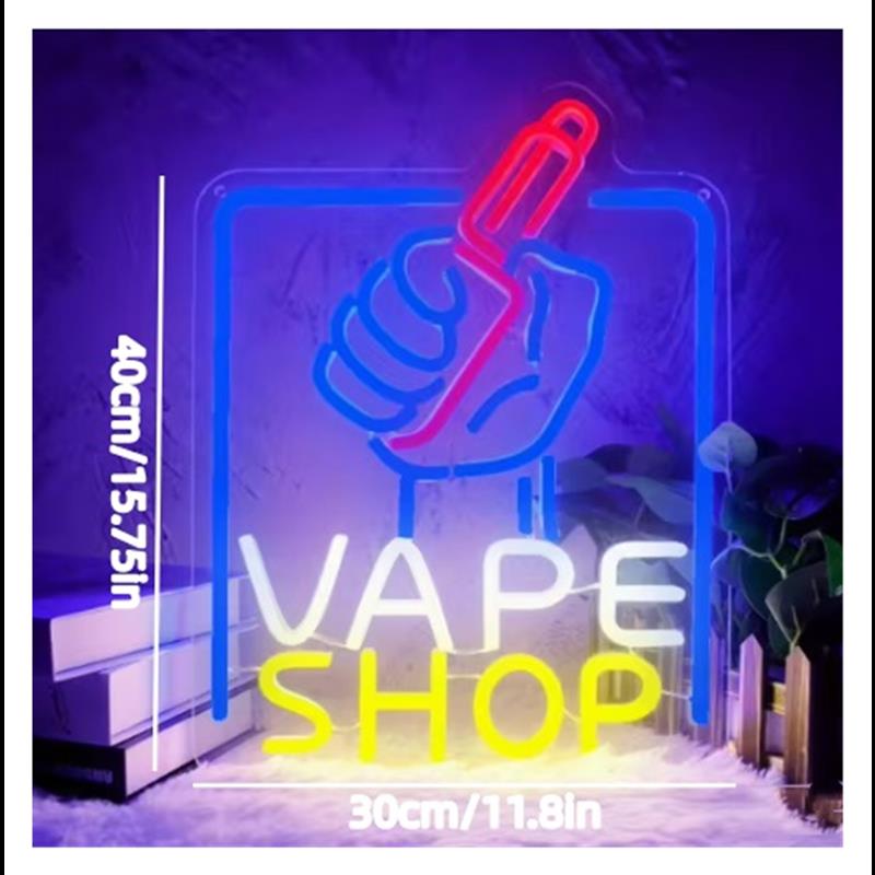ベープショップネオンサイン、手で持つLEDライト、調光可能、 - Vaping Store のレビューと価格