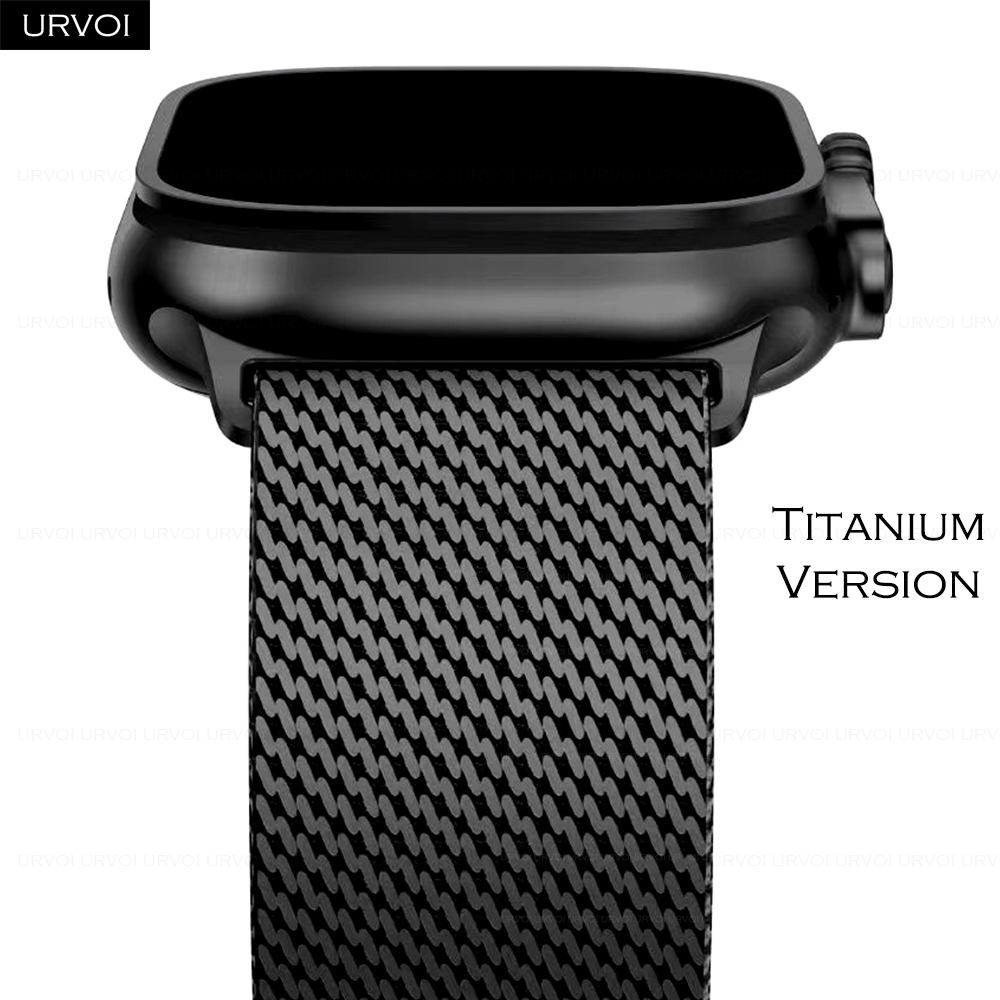 URVOI チタン製ミラネーゼループ Apple Watch - Mesh Coil Strip のレビューと価格